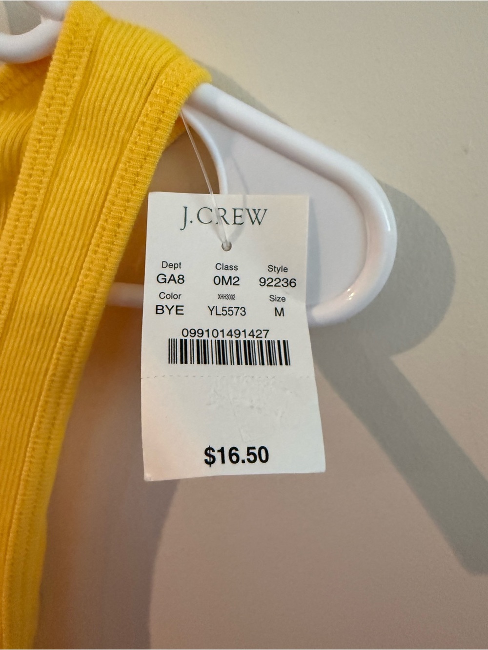 J. Crew Yellow Ribbed Tank - Picture 3 of 4